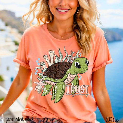 Trust the Journey Turtle DTF