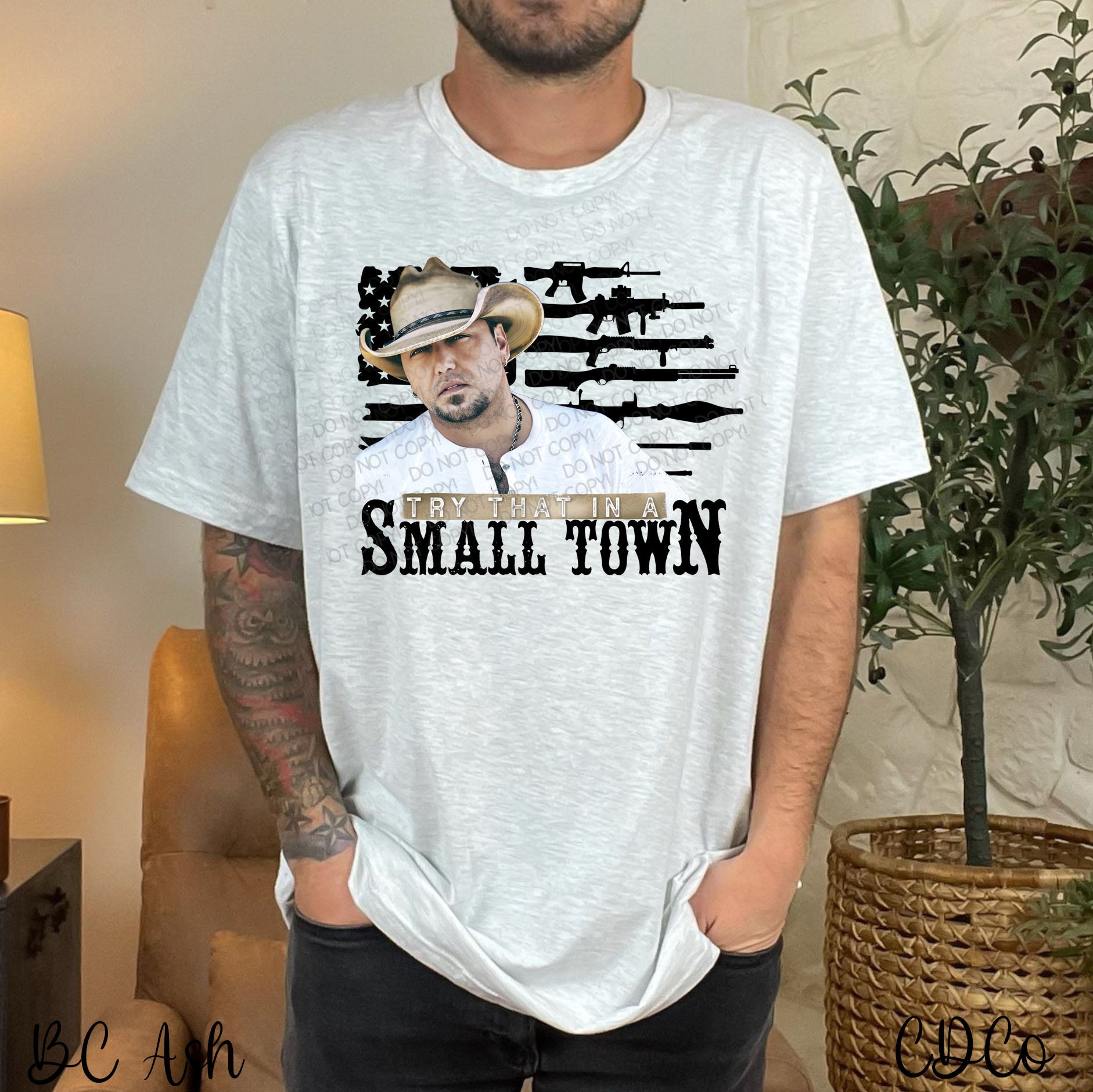 Try That Small Town Flag Gun JA DTF