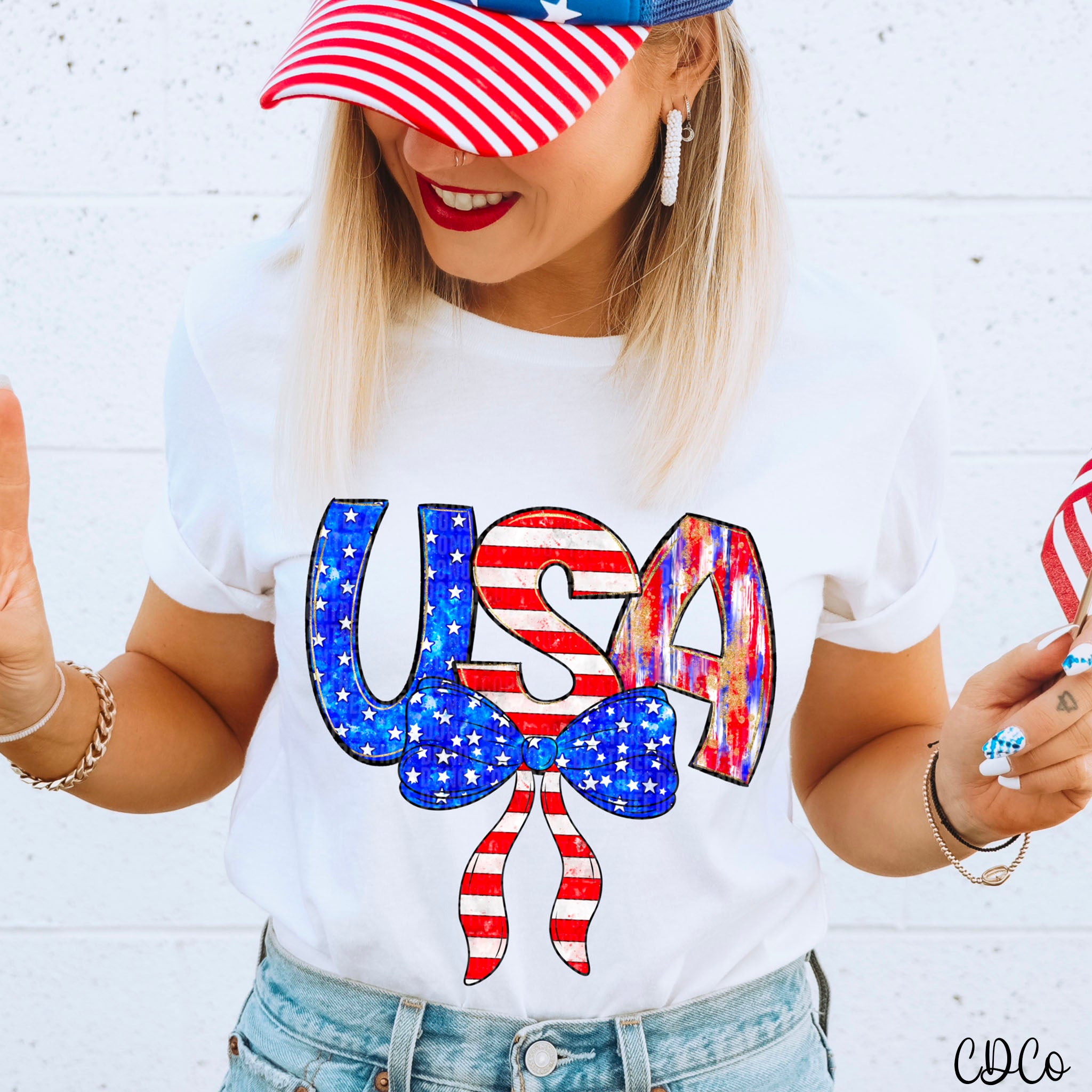 USA Star Stripe Bow 5006 DTF