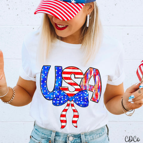 USA Star Stripe Bow 5006 DTF