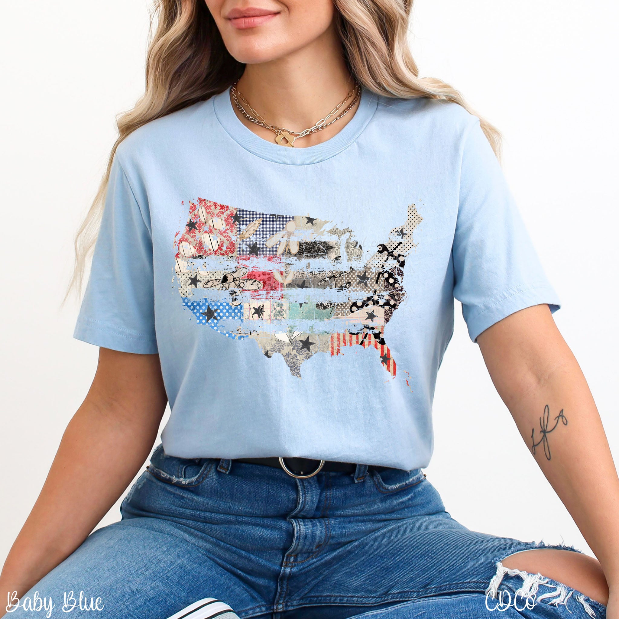 Weathered Vintage USA DTF