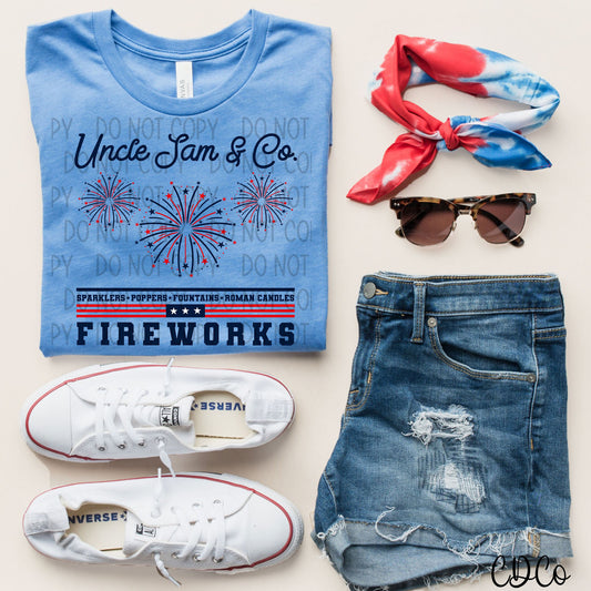 Uncle Sam & Co Fireworks DTF