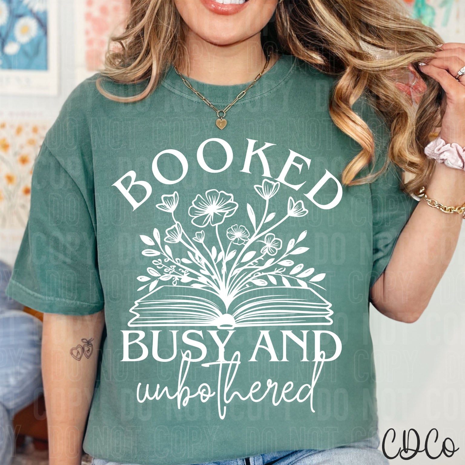 Booked Busy And Unbothered White DTF