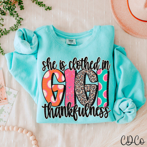 She Is Clothed in Thankfulness DTF 1 of 2