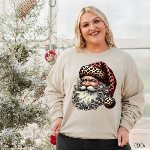 Vintage Leopard Santa 2199 DTF