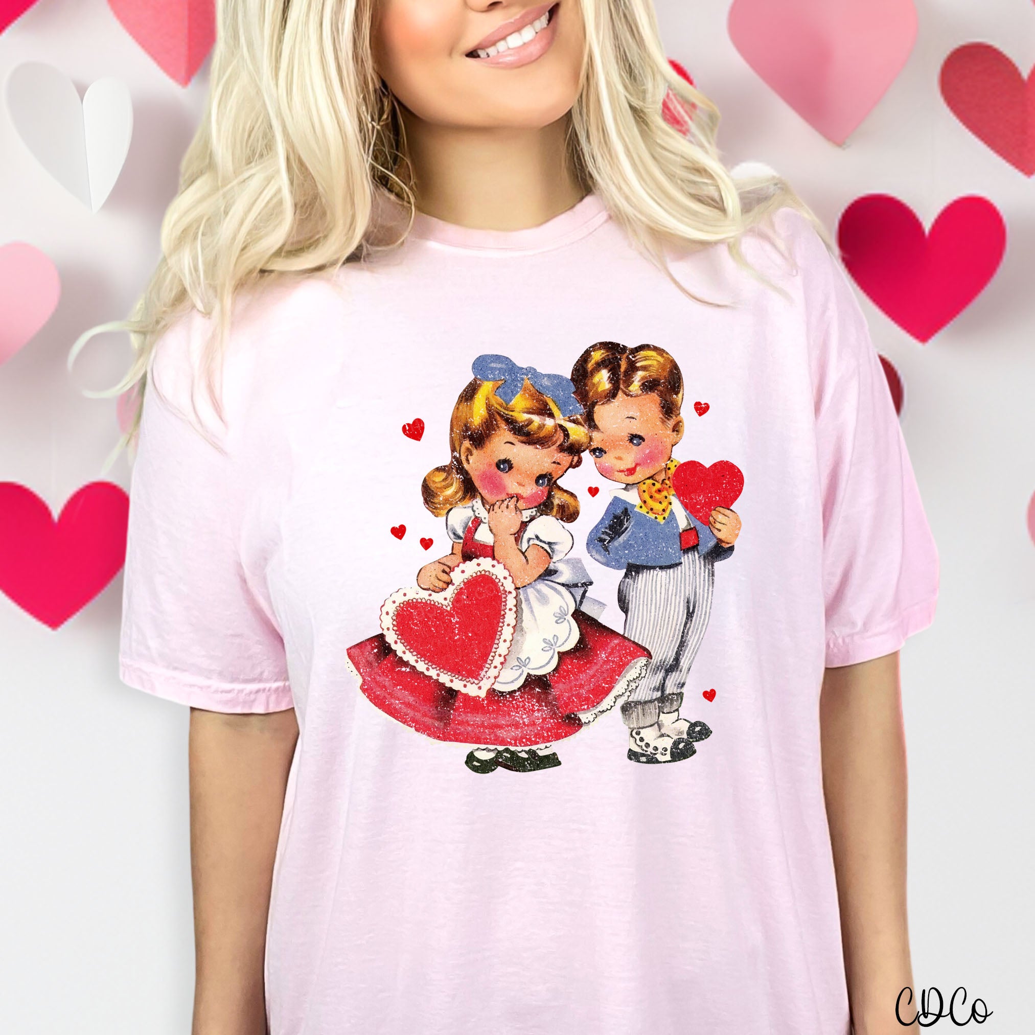 Vintage Valentine Boy Girl DTF