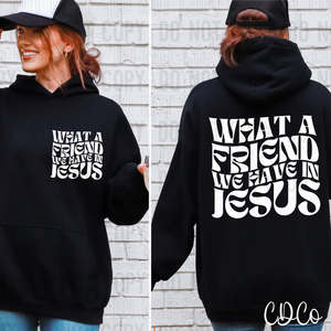 What A Friend We Have In Jesus White w/3.5" pocket 3417 DTF