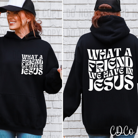 What A Friend We Have In Jesus White w/3.5" pocket 3417 DTF