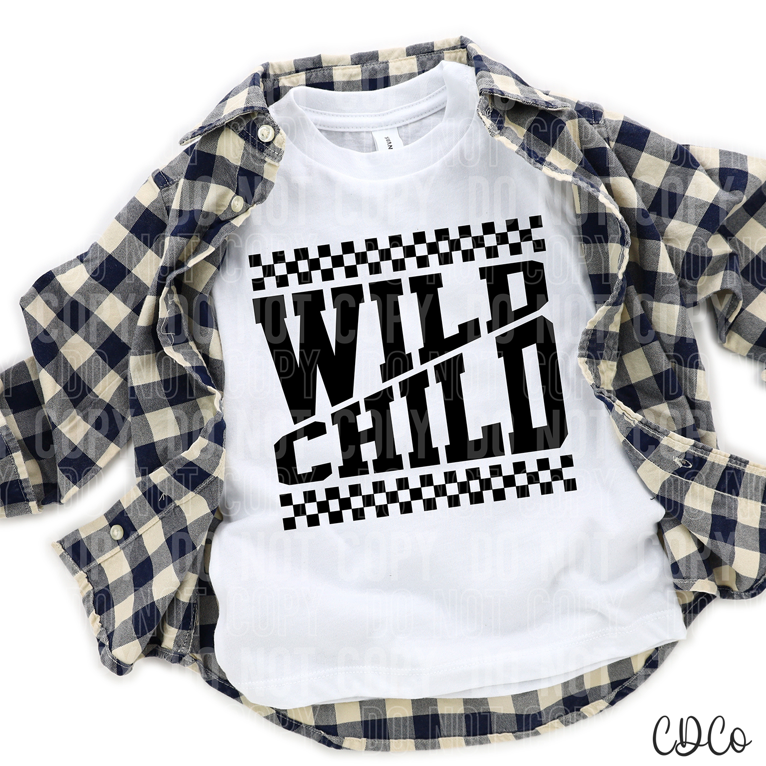 Wild Child Split Checked 3746 DTF