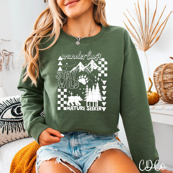 Wanderlust Stay Wild Nature Seeker DTF