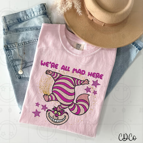 We're All Mad Cat Faux Details 2467 DTF