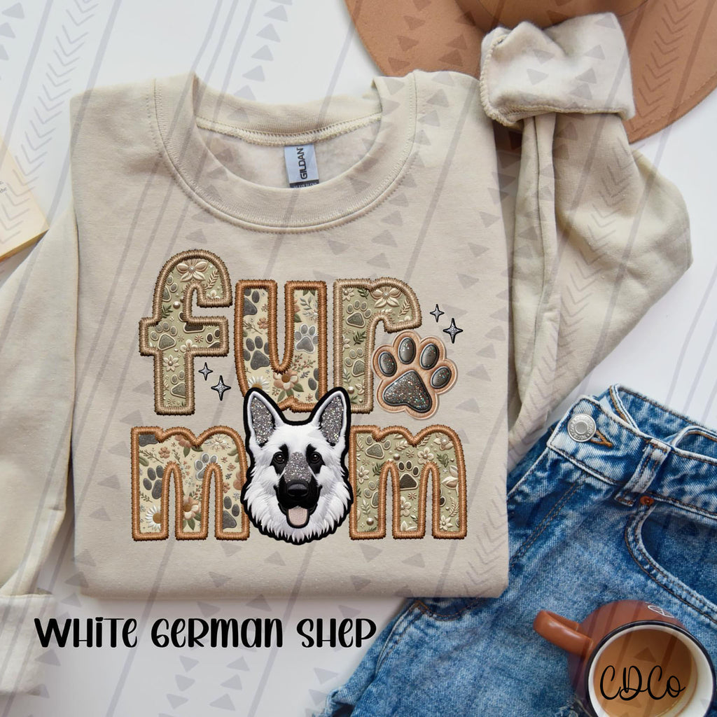 Fur Mom Faux Dog Embroidery DTF (2 of 6) – Chase Design Co.