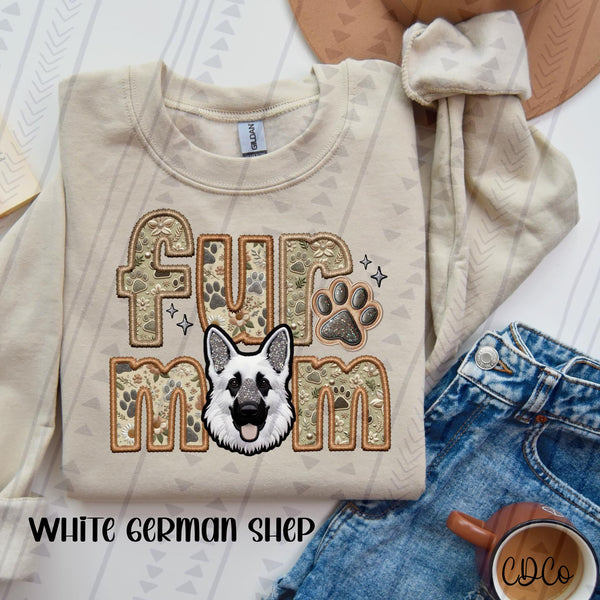 Fur Mom Faux Dog Embroidery DTF (2 of 6)