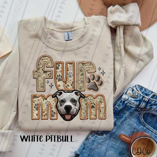 Fur Mom Faux Dog Embroidery DTF (2 of 6)