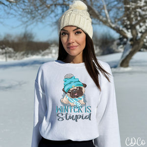 Winter is Stupid Dog 2349 DTF