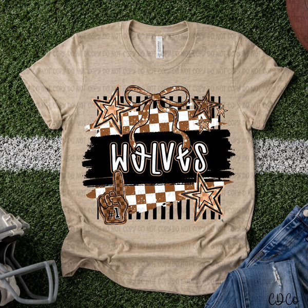 Brushstroke Striped Checkered Mascots DTF