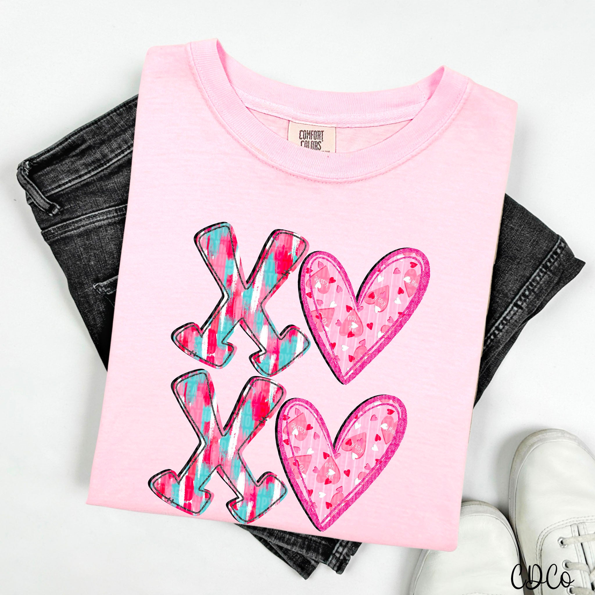 XOXO Heart Brushstrokes 2351 DTF