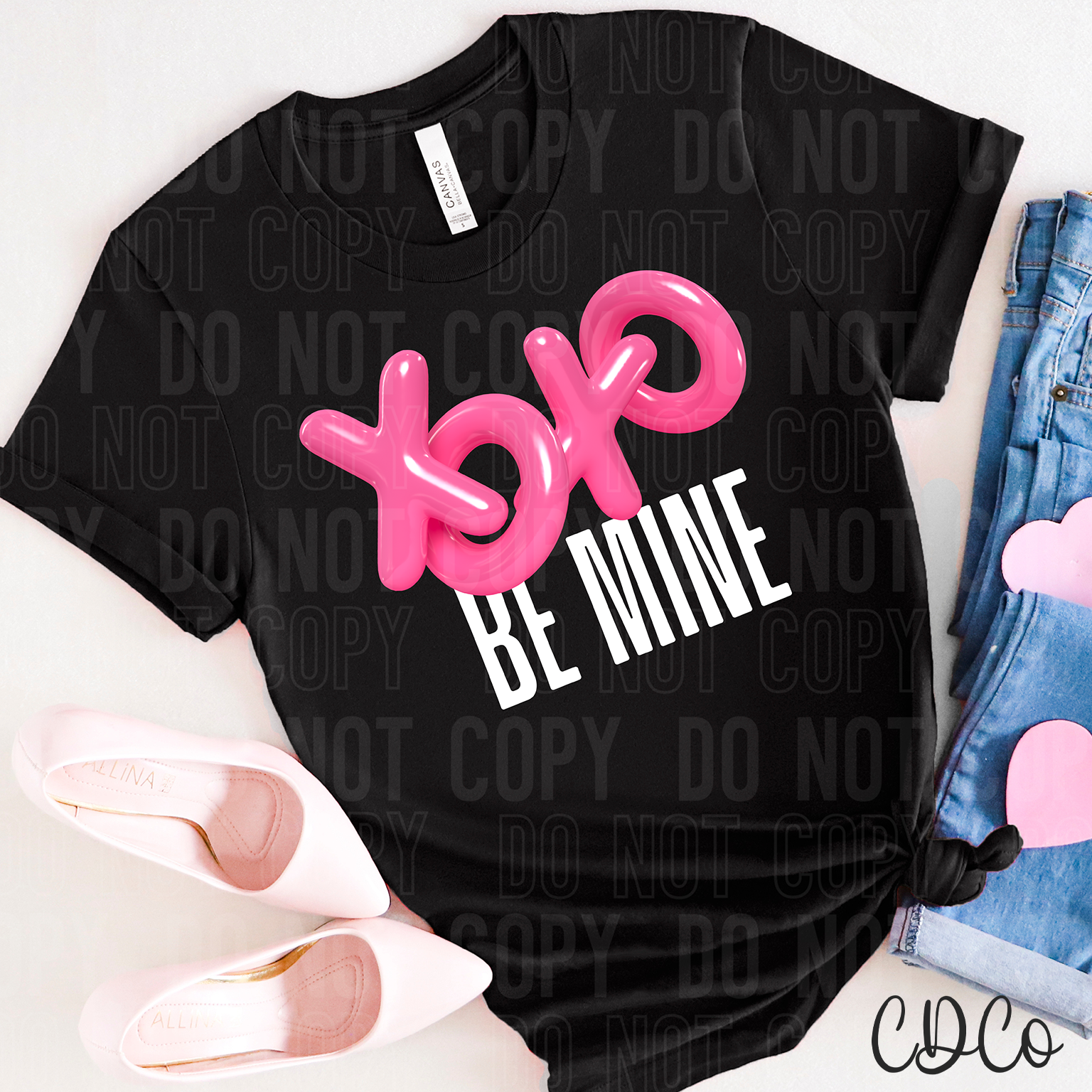 XOXO Be Mine White 3412 DTF