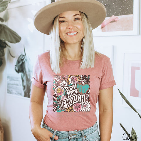 You Are Enough Floral 5372 DTF