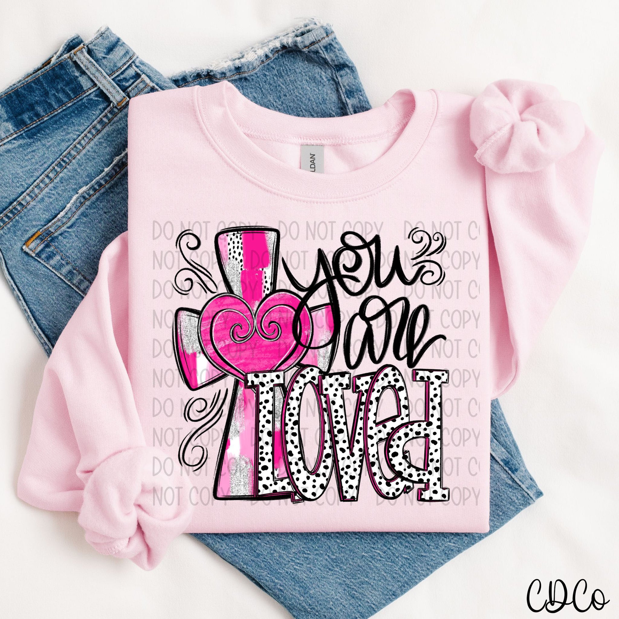 You Are Loved Cross Dot Doodle 4010 DTF