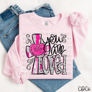 You Are Loved Cross Dot Doodle 4010 DTF