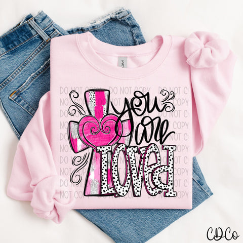 You Are Loved Cross Dot Doodle 4010 DTF