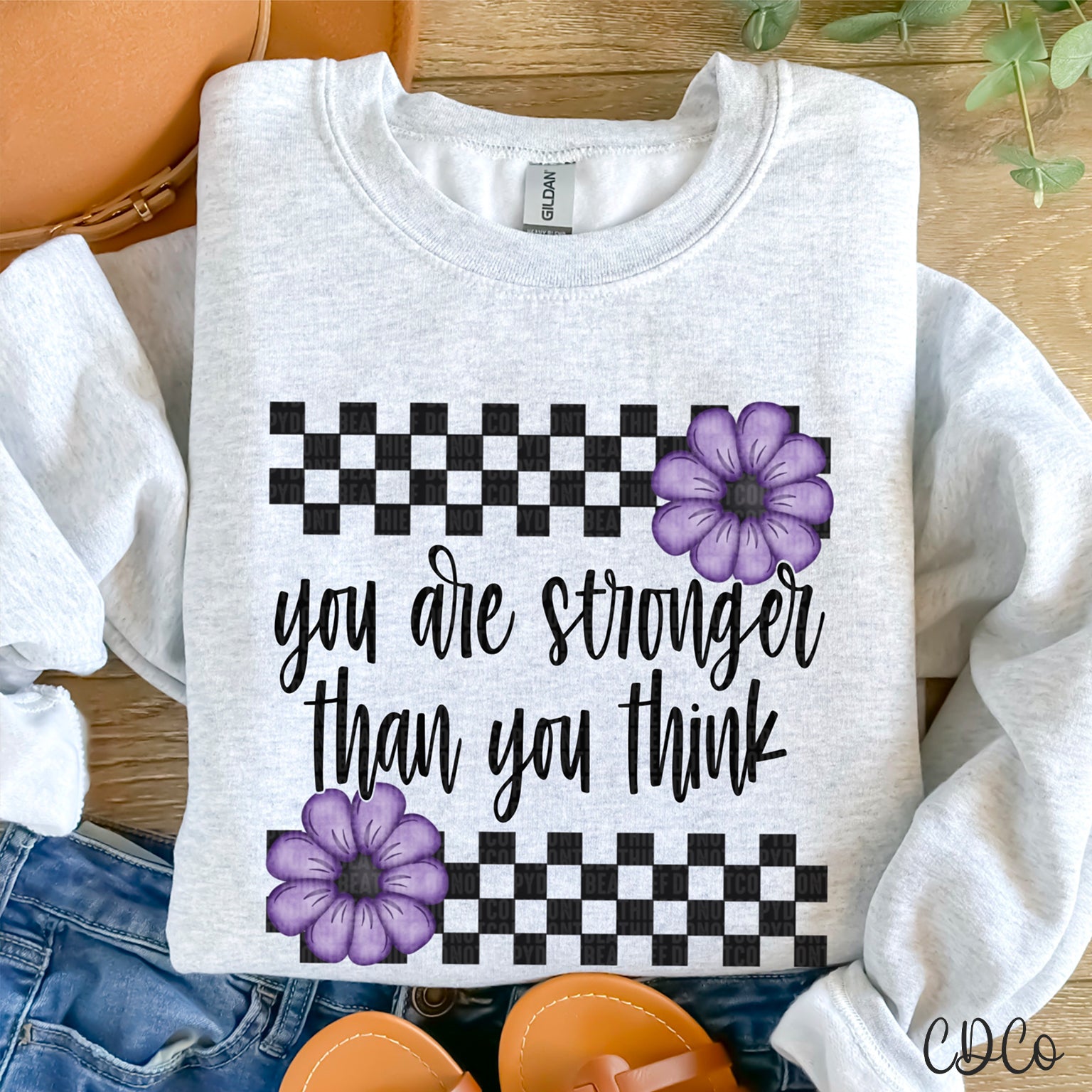 You Are Stronger Than You Think Checkered 3031 DTF