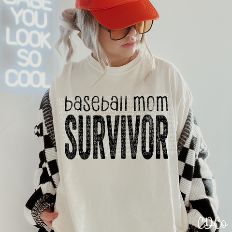 Baseball Mom Survivor 3948 DTF