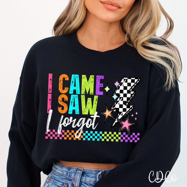 I Came I Saw I Forgot DTF