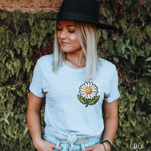 Faux Embroidery Daisy Single DTF