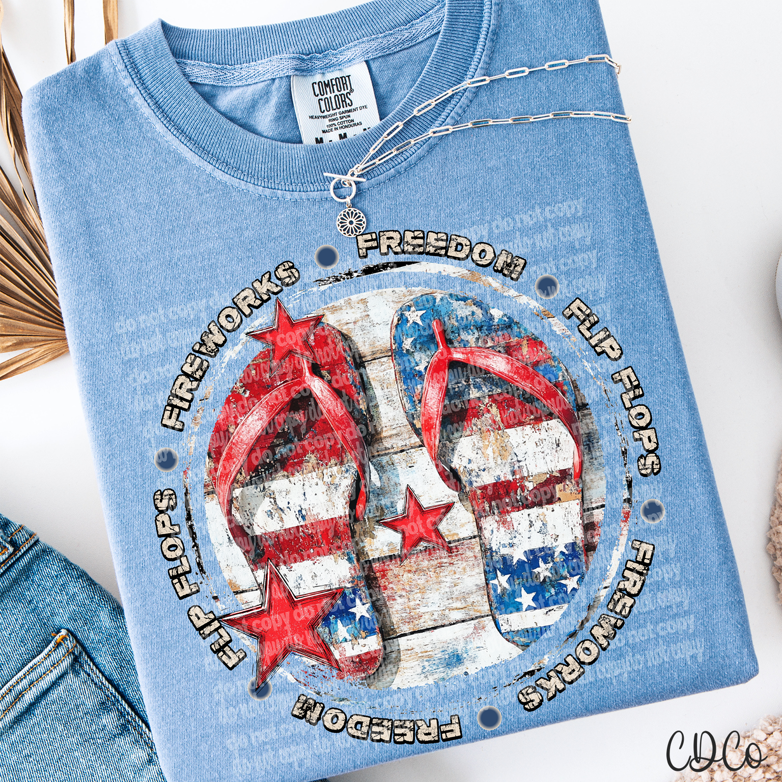 Flip Flops Fireworks Freedom 6133 DTF