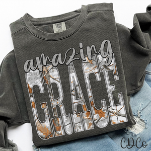 Amazing Grace Gray Camo 6736 DTF