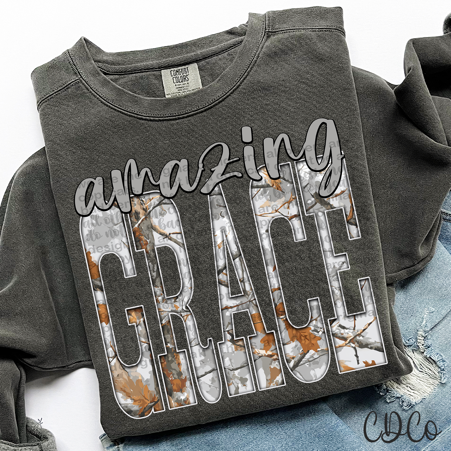 Amazing Grace Gray Camo 6770 DTF