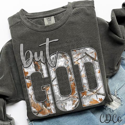 But God Gray Camo 6737 DTF