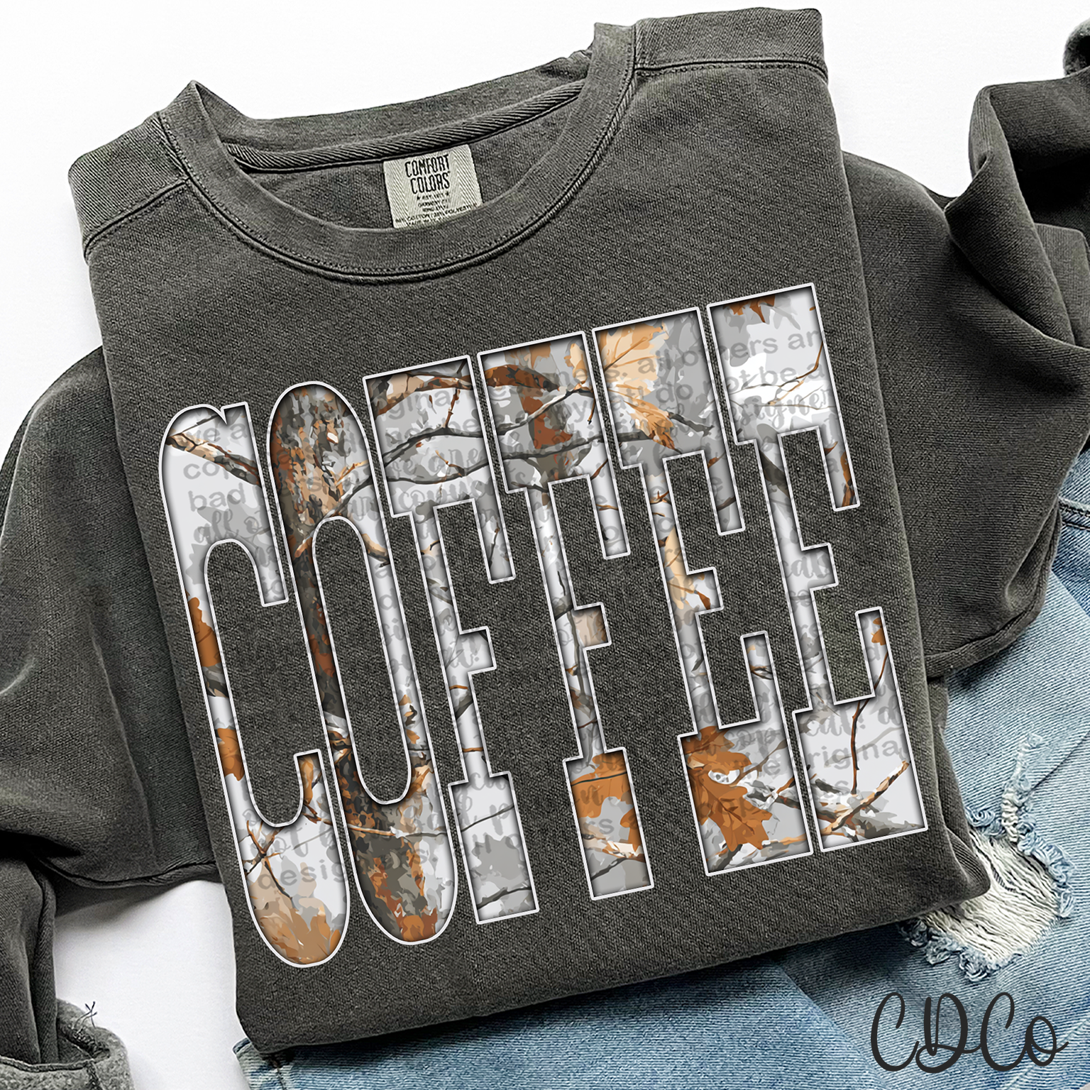 Coffee Gray Camo 6738 DTF