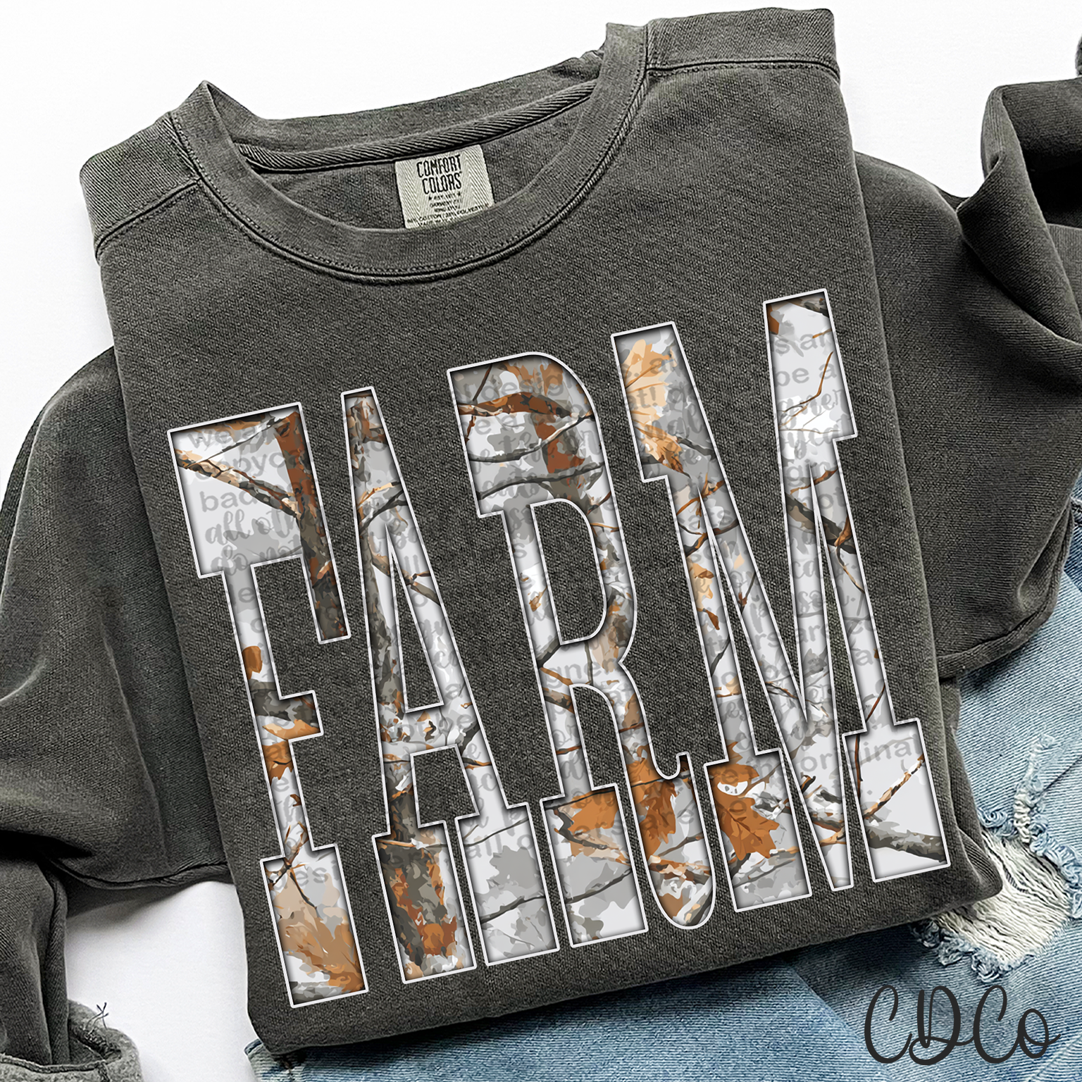 Farm Gray Camo 6740 DTF