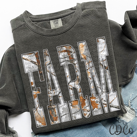 Farm Gray Camo 6740 DTF