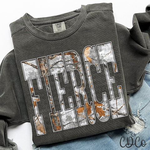 Fierce Gray Camo 6741 DTF