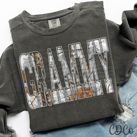 Grammy Gray Camo 6743 DTF