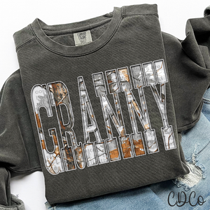 Granny Gray Camo 6744 DTF