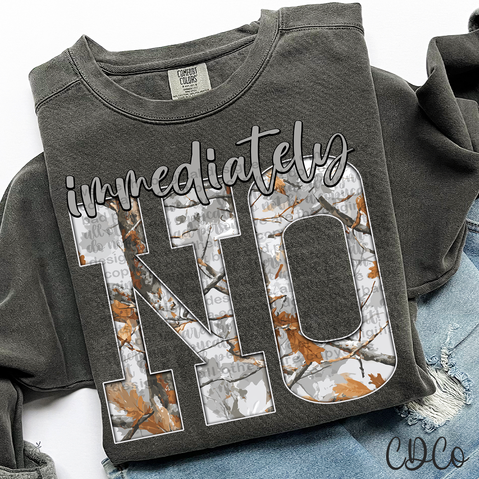 Immediately No Gray Camo 6772 DTF