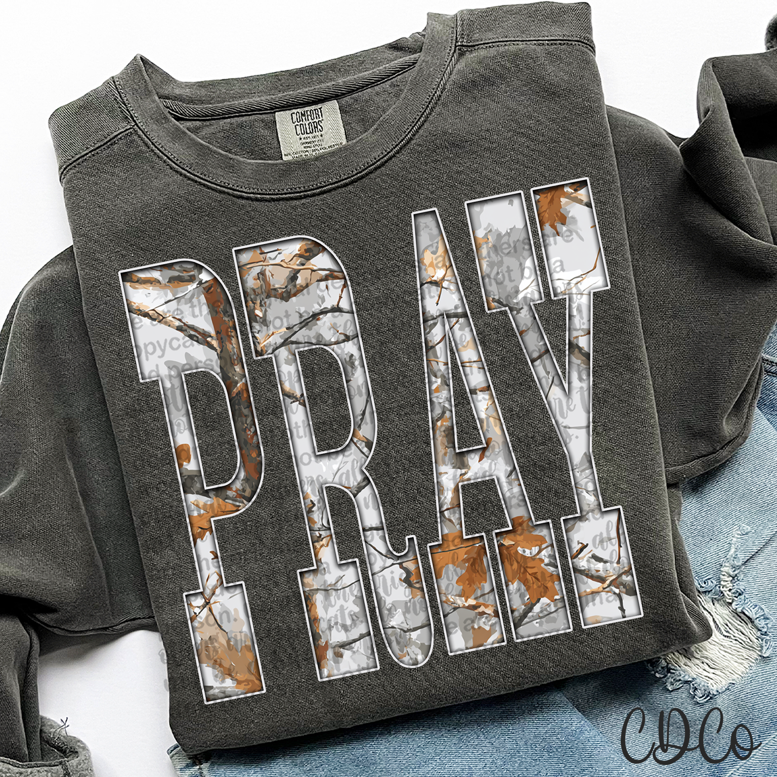Pray Gray Camo 6769 DTF
