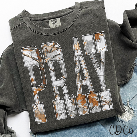 Pray Gray Camo 6769 DTF