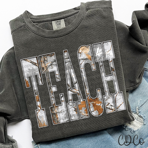 Teach Gray Camo 6781 DTF