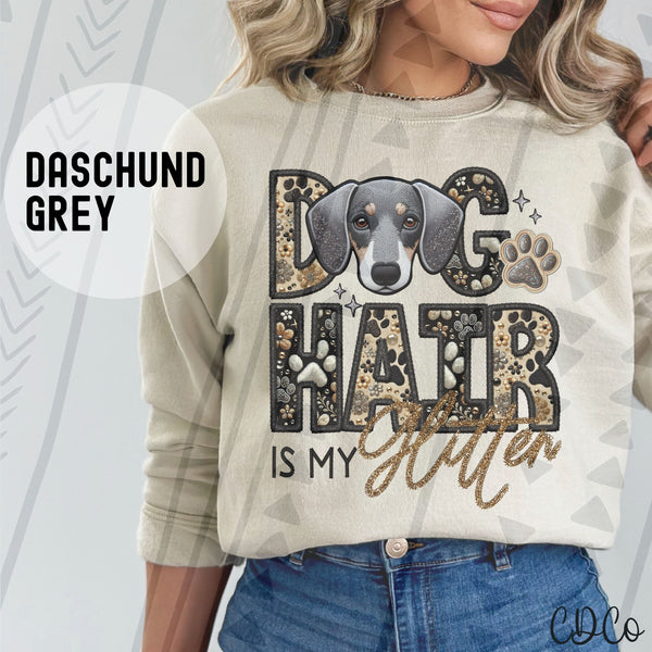 Dog Hair Is My Glitter Faux Embroidery DTF 2 of 2
