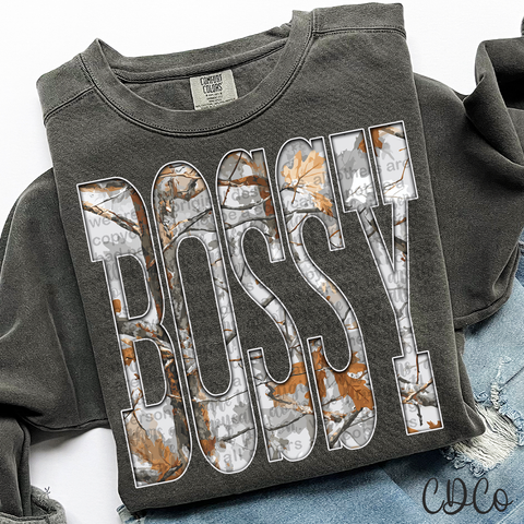 Bossy Gray Camo 6783 DTF