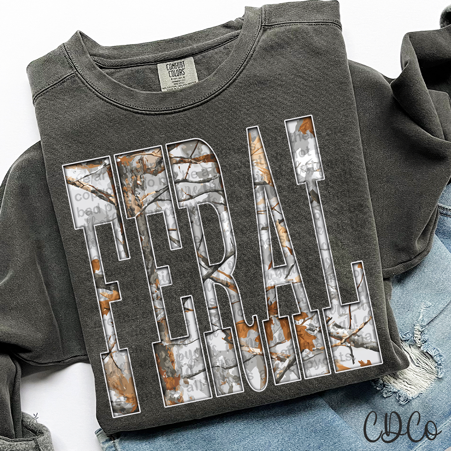 Feral Gray Camo 6784 DTF