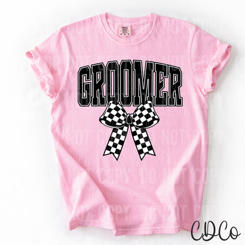 Groomer Checkered Bow 3710 DTF