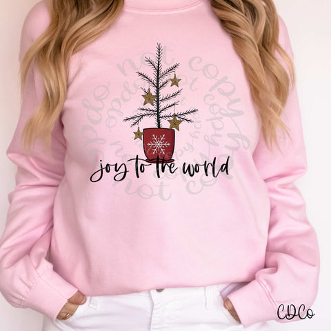 Joy to the World Tree DTF