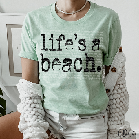 Life's a Beach Typography 6223 DTF